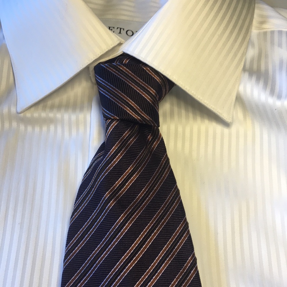 Canali two tone purple striped tie.